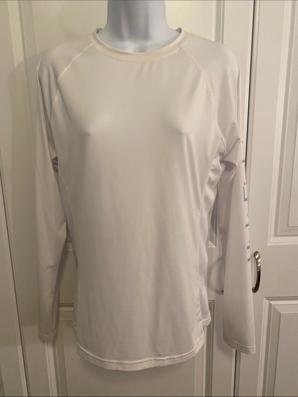 Huk White Long-Sleeve Crew Performance Shirt